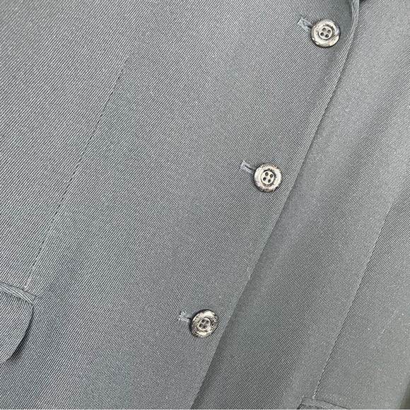 Larry Levine Suits Long Line Black Blazer Size 10 - Picture 7 of 11